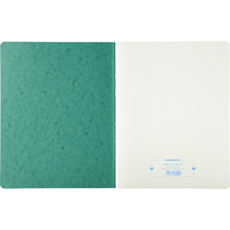 Registre quadrillé 5 x 5 folioté 80 pages Exacompta 6410E - 25 x 32 cm