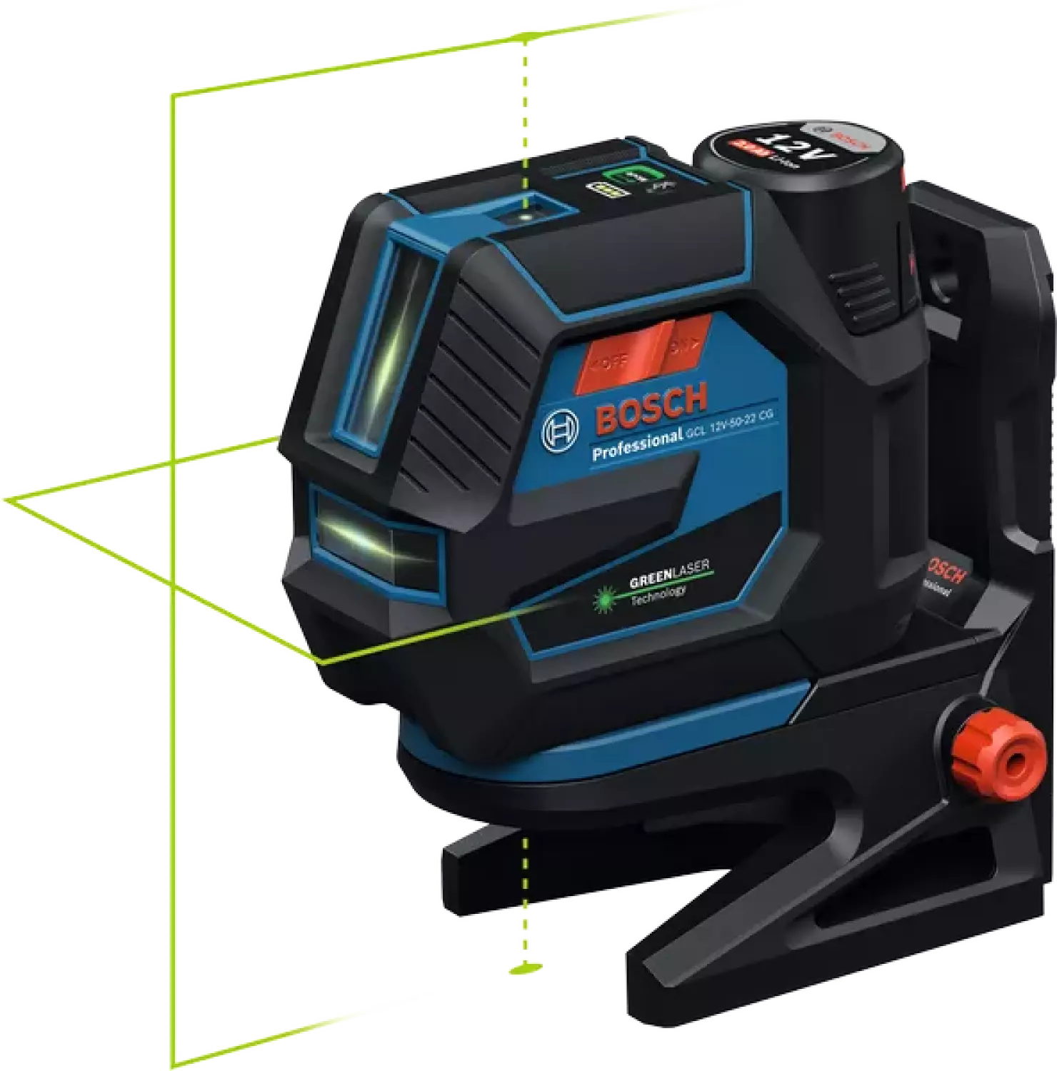 Bosch GCL 12V-50-22 CG 12V accu Kruislijnlaser in tas   statief (inclusief batterijen)