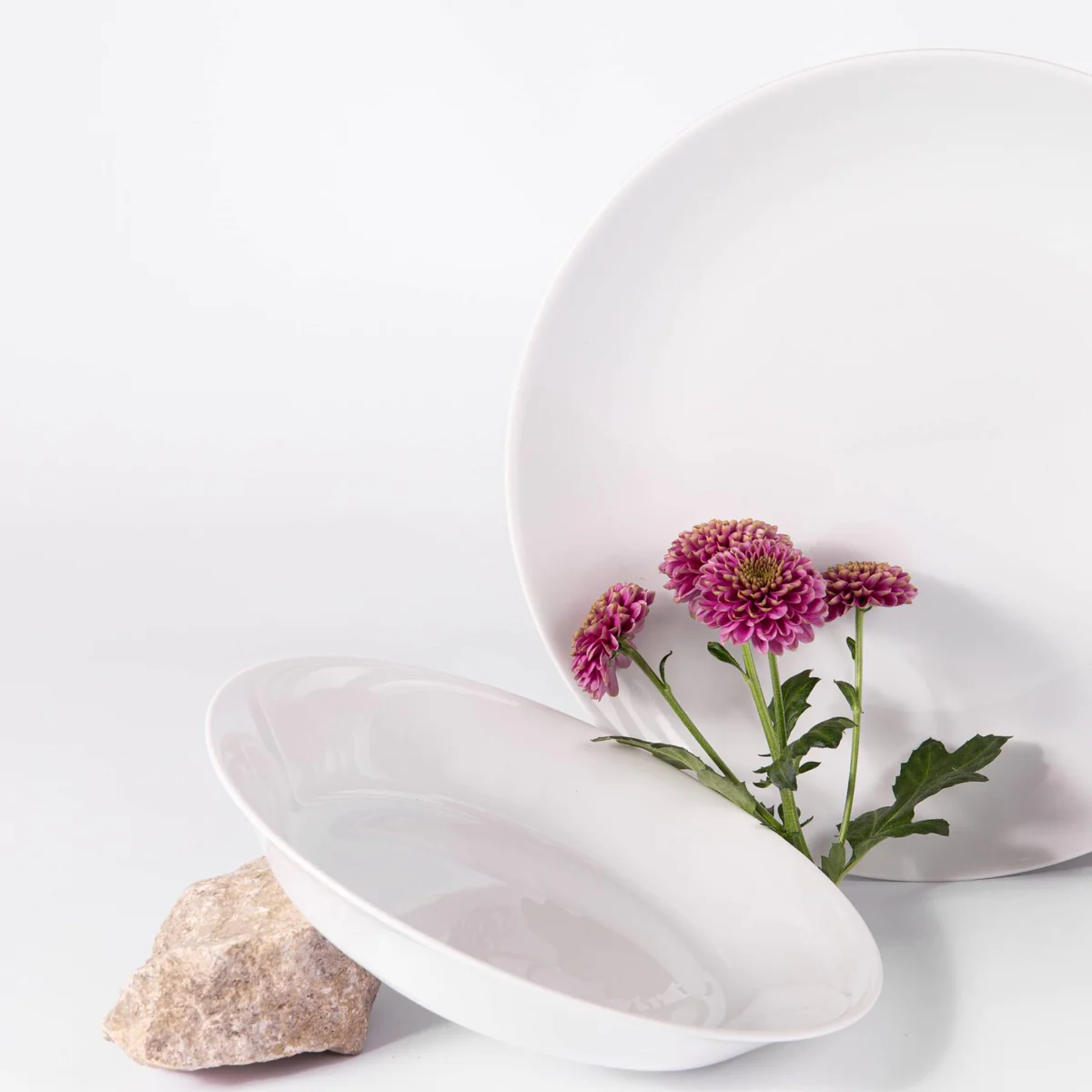Assiette creuse ronde 19 cm blanche OGRE La Fabrique