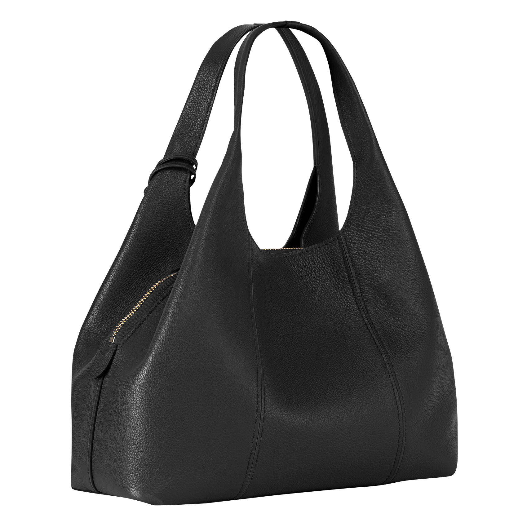 JULIETTE - Sac porté épaule en cuir grainé| Noir