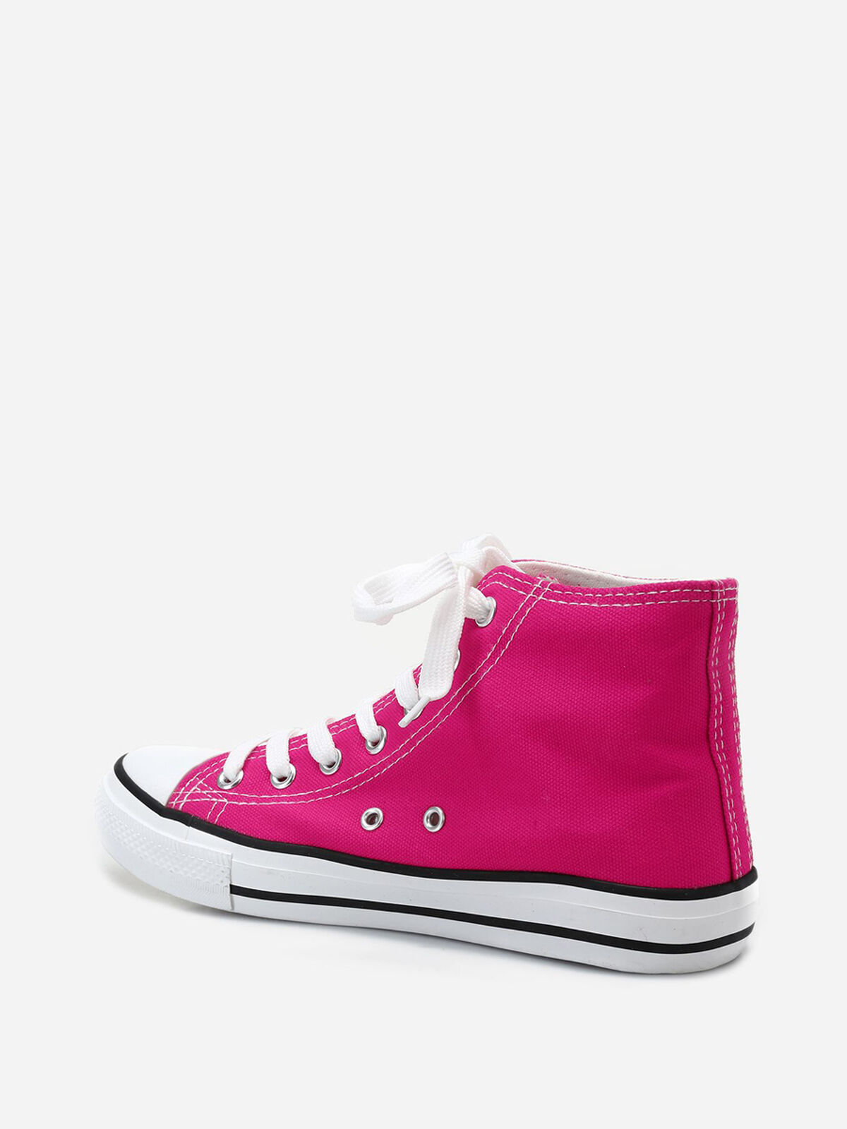Tennis en toile à lacets- Fuchsia