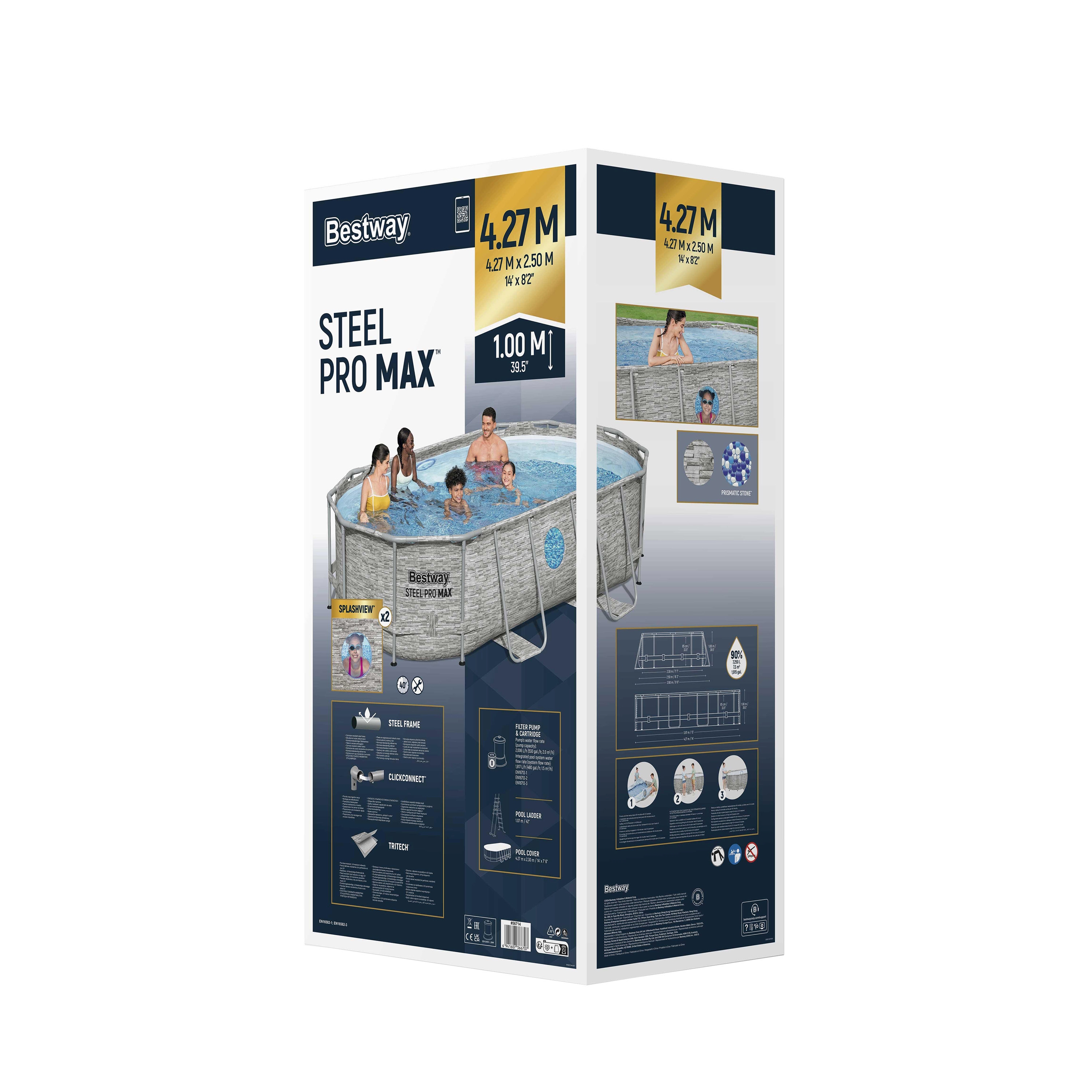 Bestway Pool Komplett-Set 427 x 250 x 100 cm