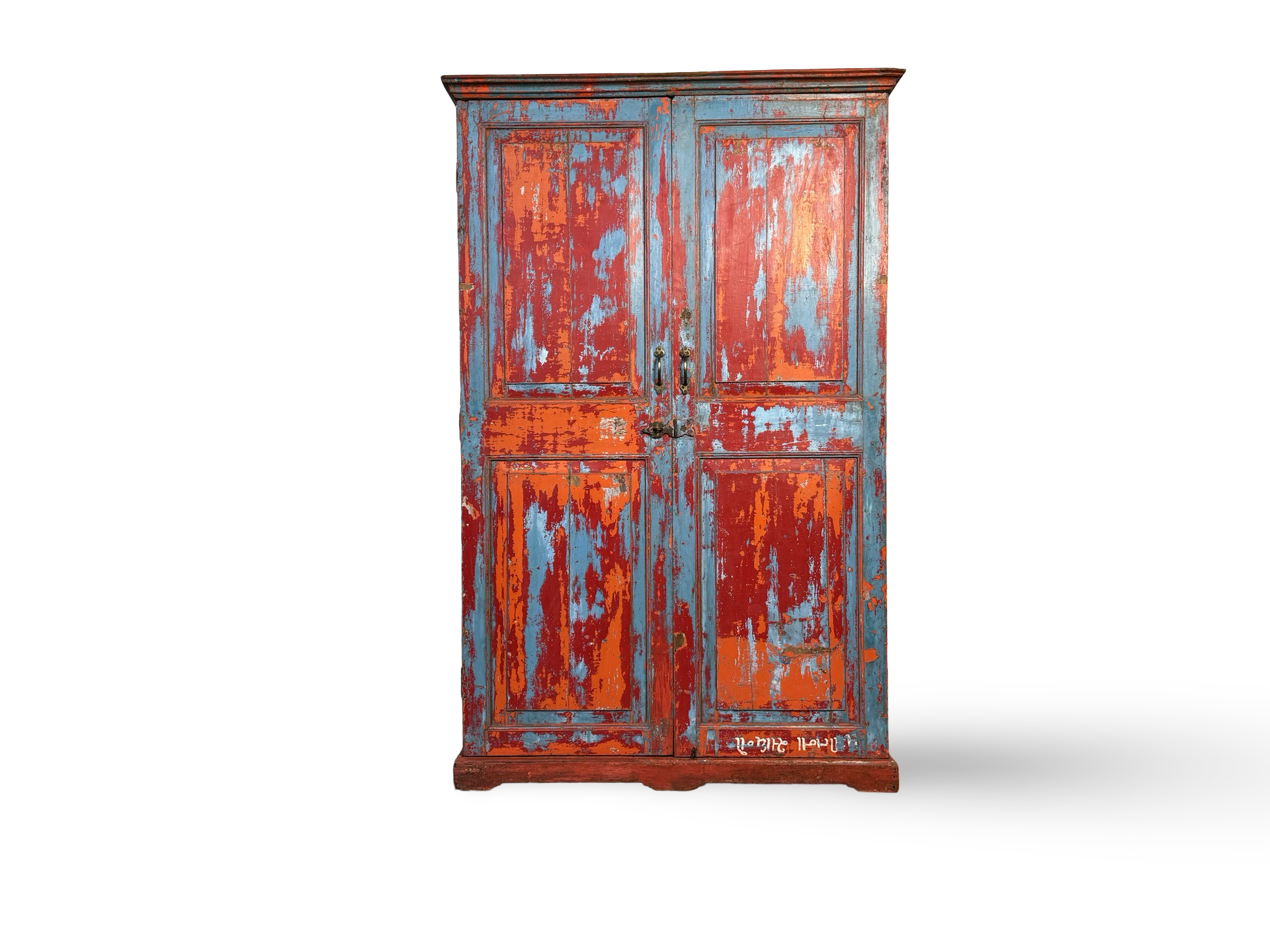Kast 2 deur rood/oranje/blauw uniek