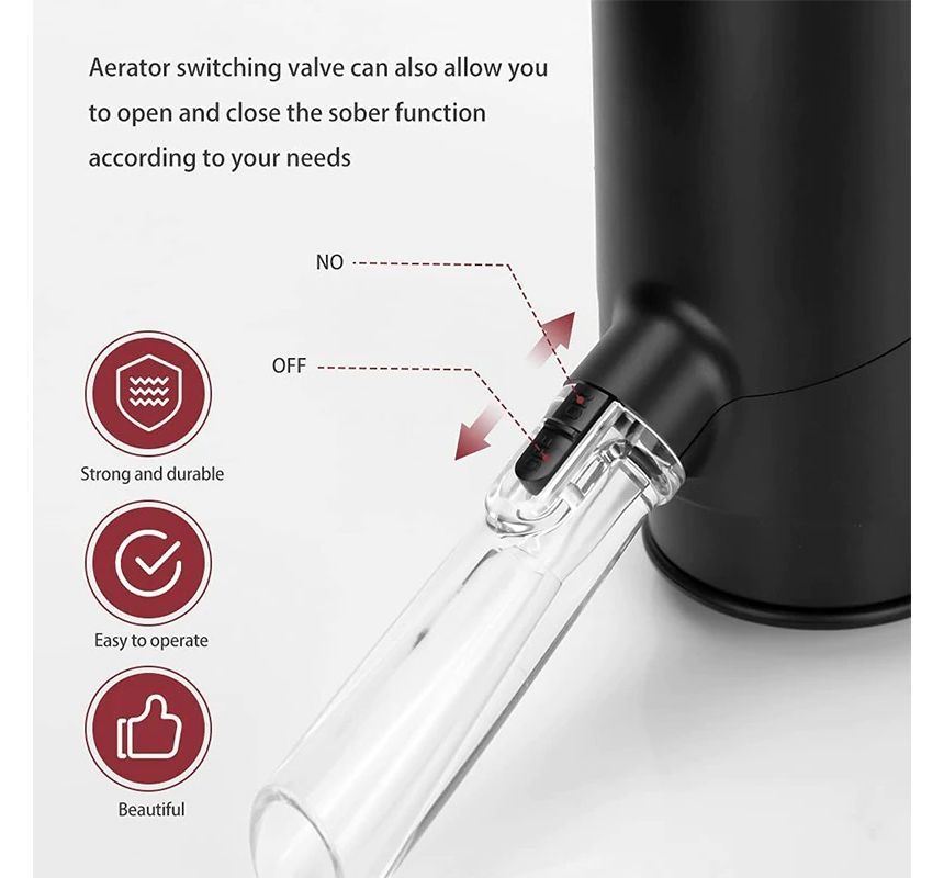 HOMTEC - USB oplaadbare wijnbeluchter
