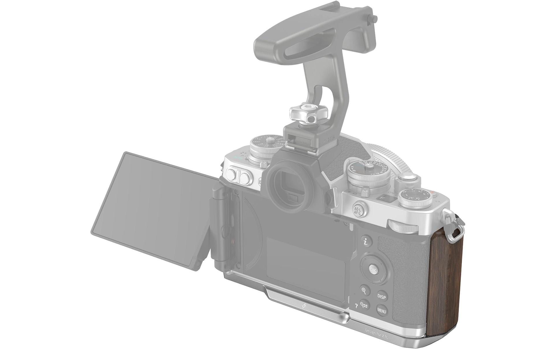 L-Winkel Nikon Z fc SilberL-förmiger Holzgriff für Nikon Z fc