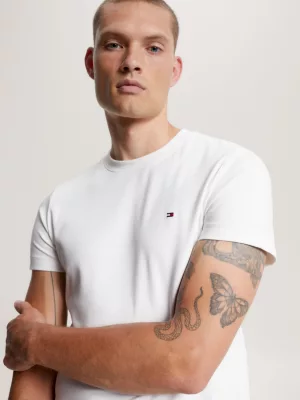 Camiseta Slim Fit com Estampa de Bandeira