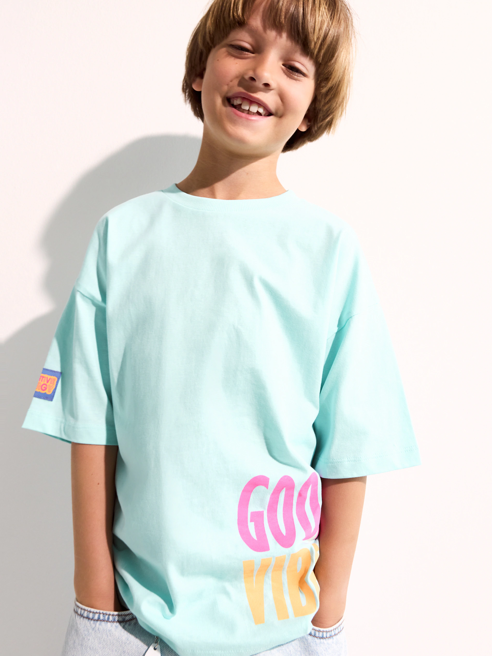 T-Shirt aus Baumwolle mit Aufdruck