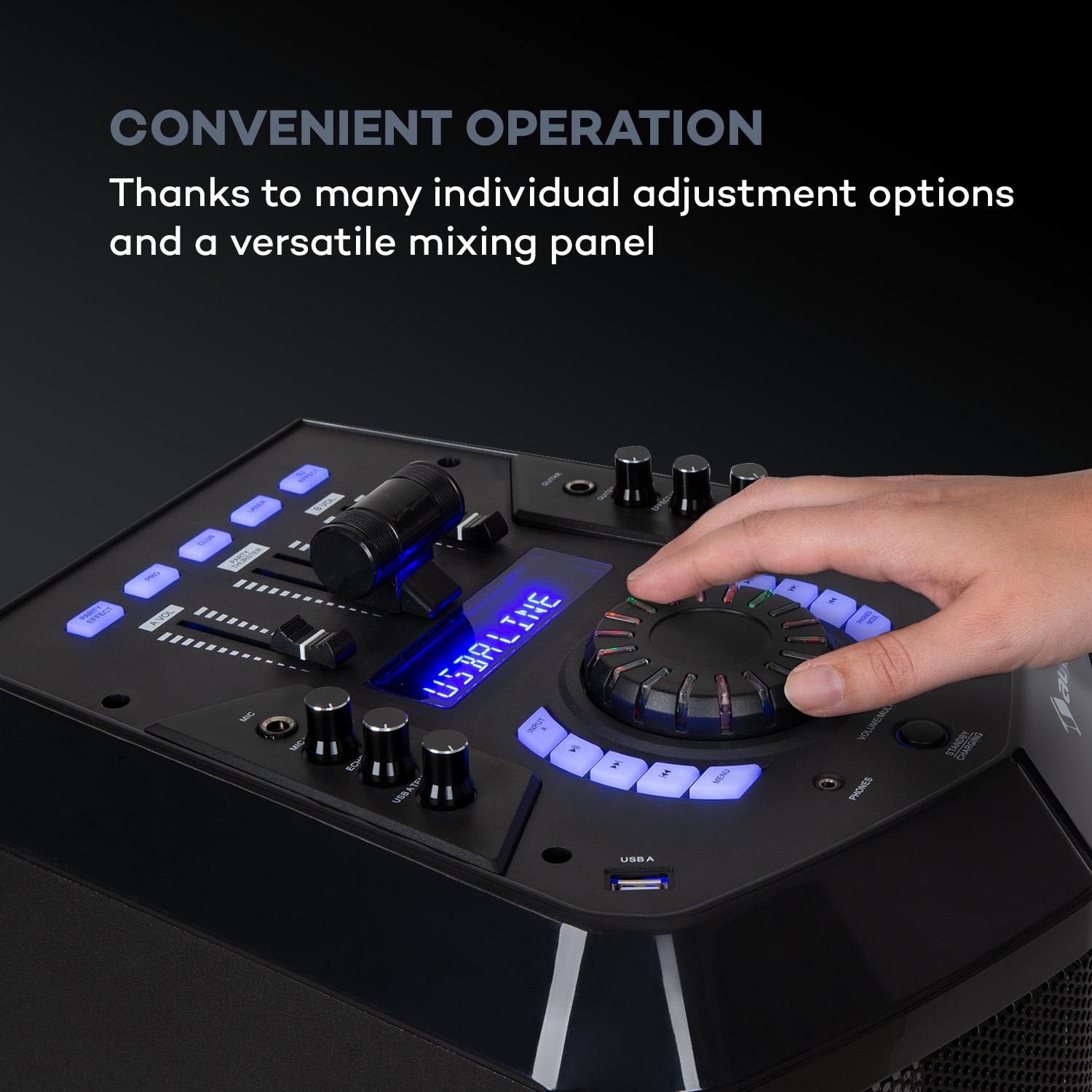 Clubmaster 8000 Party-Audiosystem, 120 W max., 2 x 10