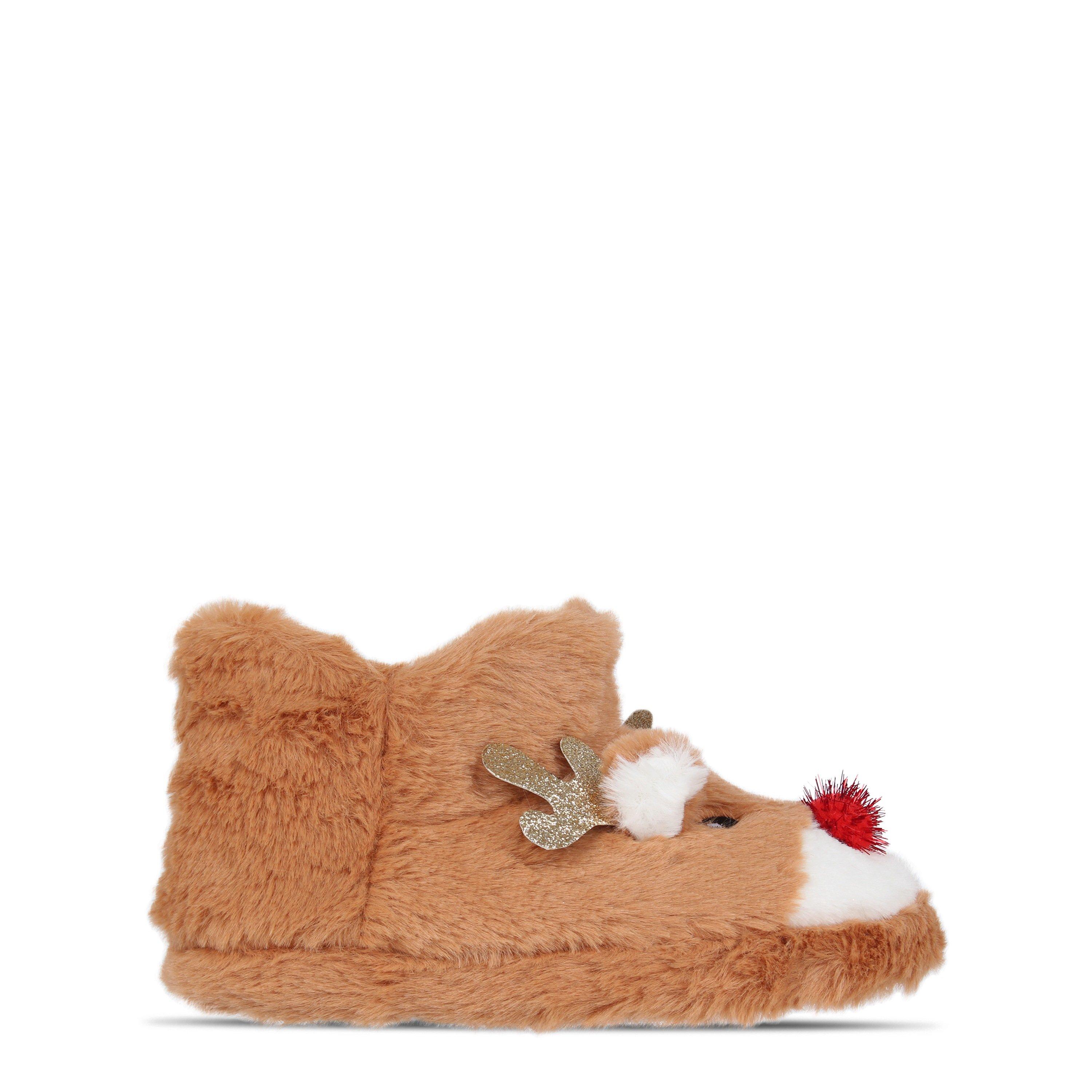 Linea Kids Christmas Reindeer Slipper Boot