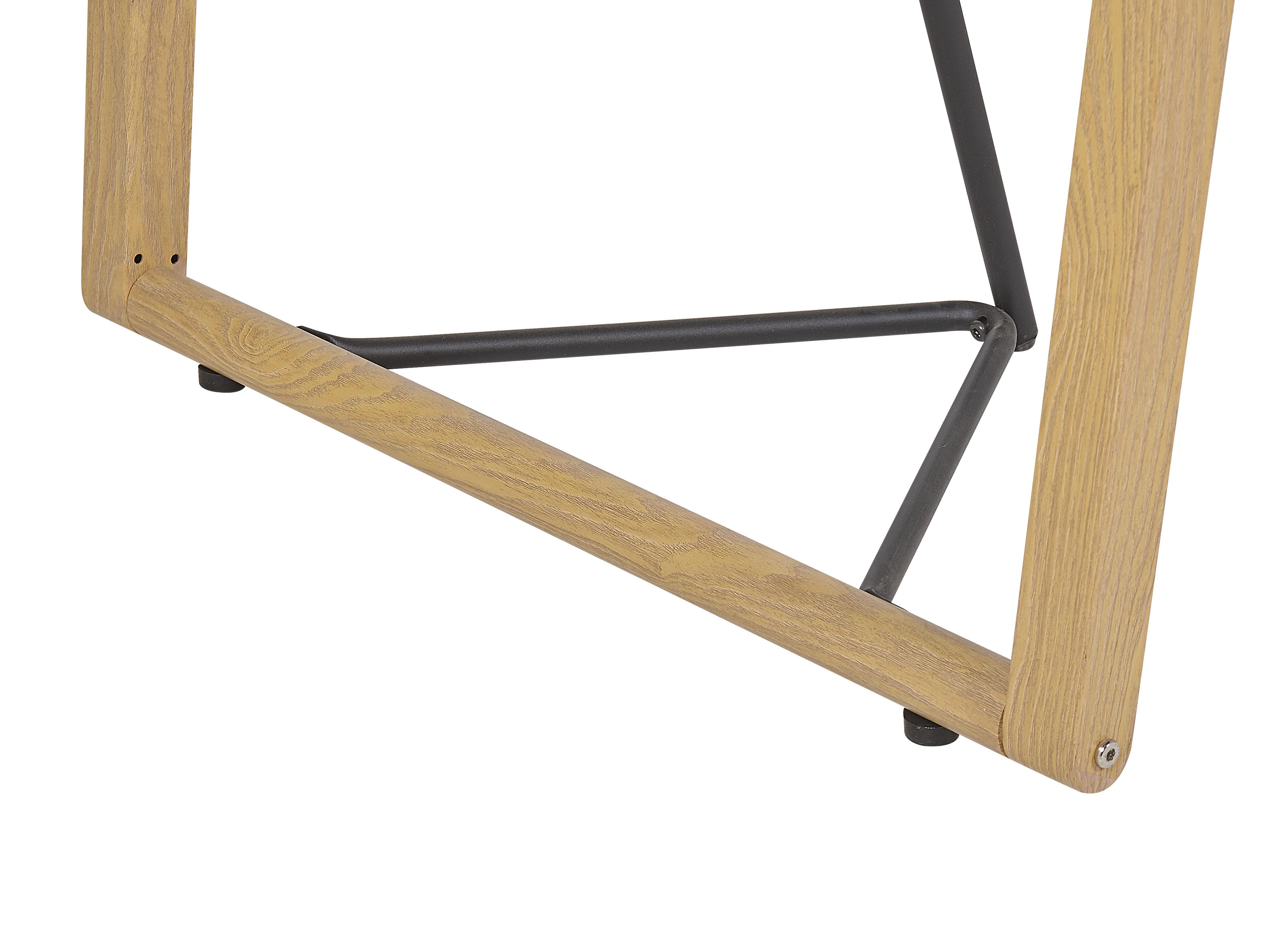 Eettafel TACOMA Lichtbruin 80 cm Veiligheidsglas 140 cm