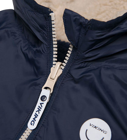 Viking Fleecejacke - Umkehrbar - Play - Navy/Beige