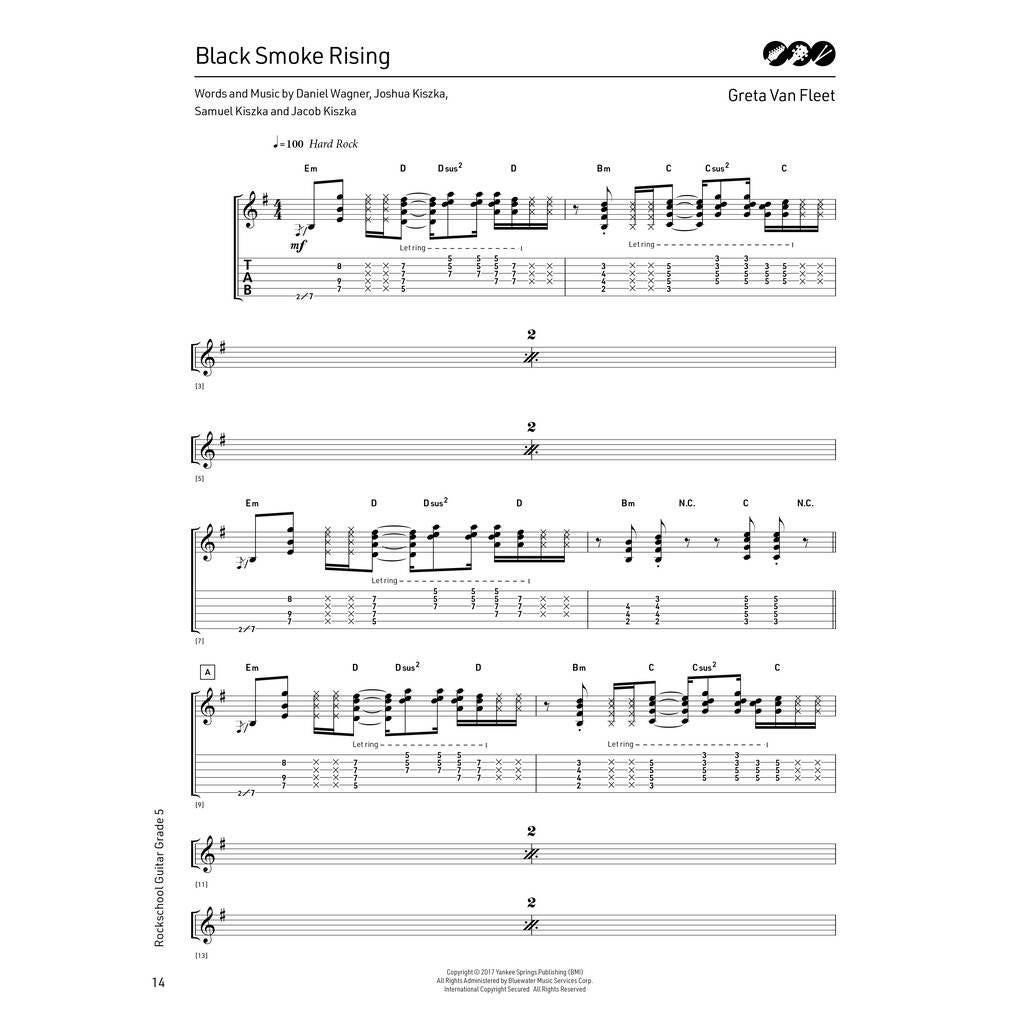 Rock School Limited Guitar Grade 5 (2024) gitaarboek
