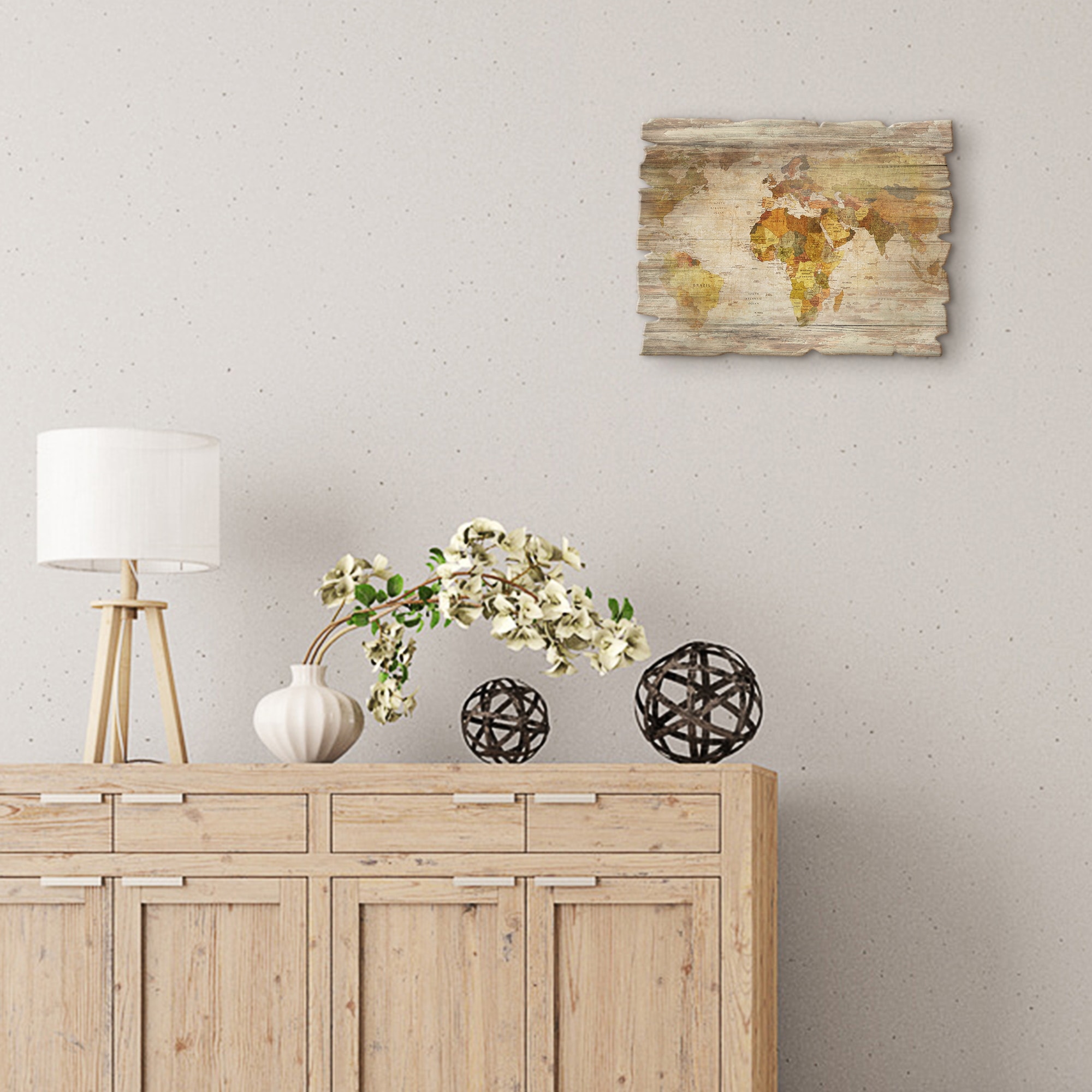 Artland Holzbild »Weltkarte« 1 Stk. tlg.