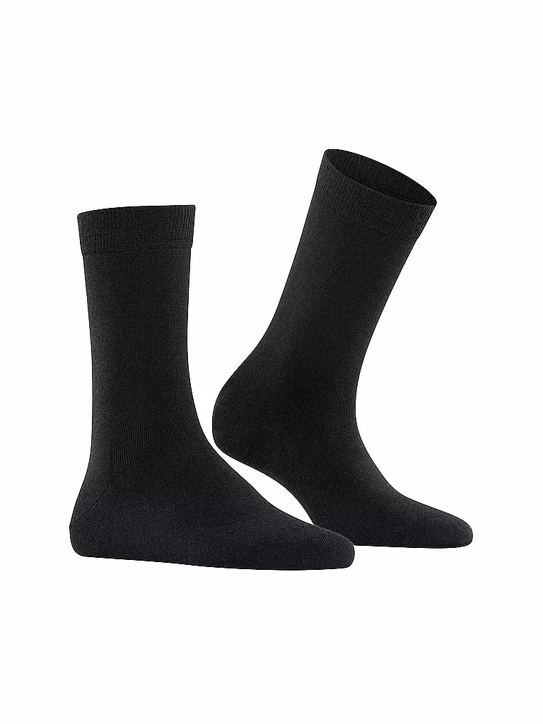 FALKE Socken Soft Merino black schwarz