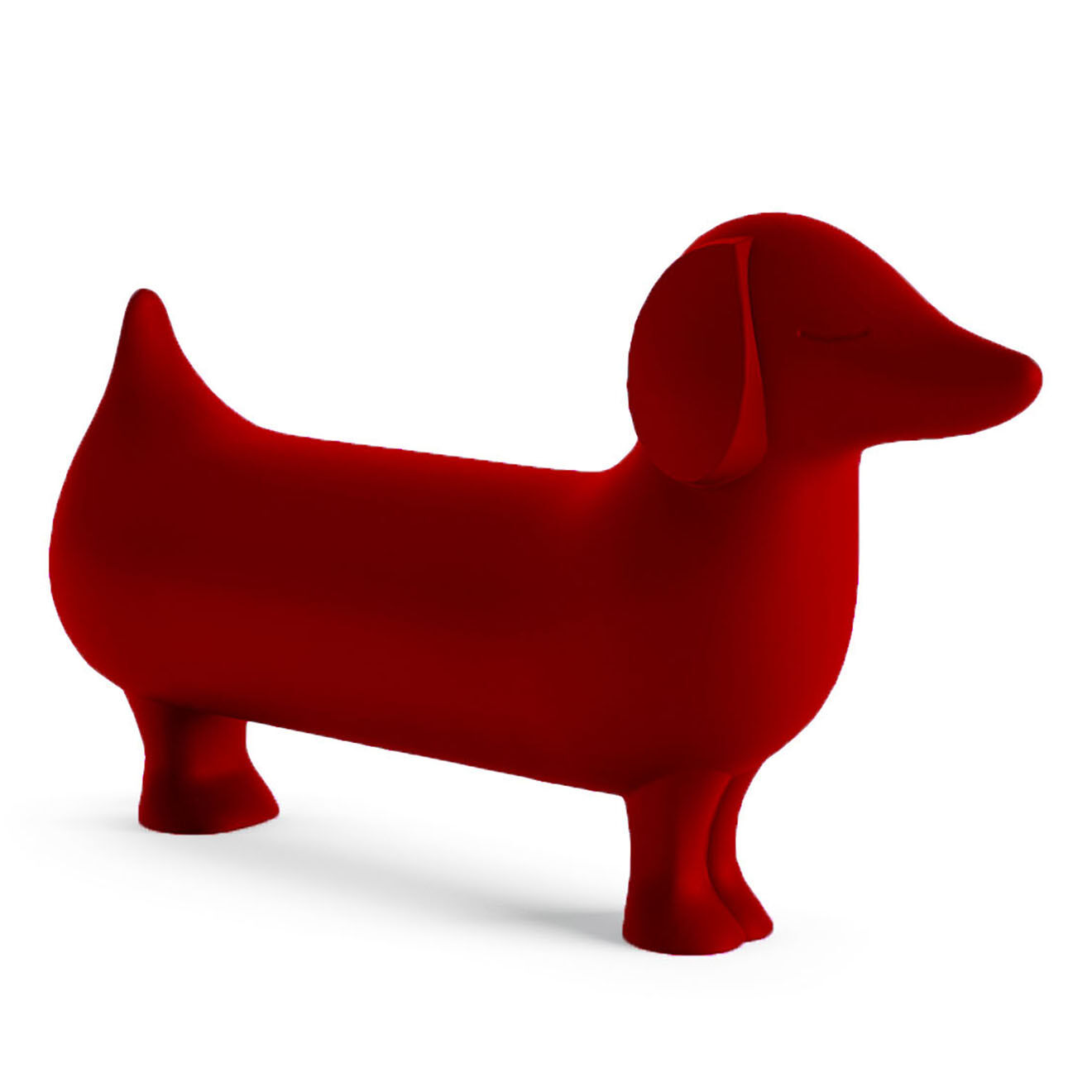 Serralunga Chien décoratif design par alessandra baldereschi rouge - 17.5x38x66 cm