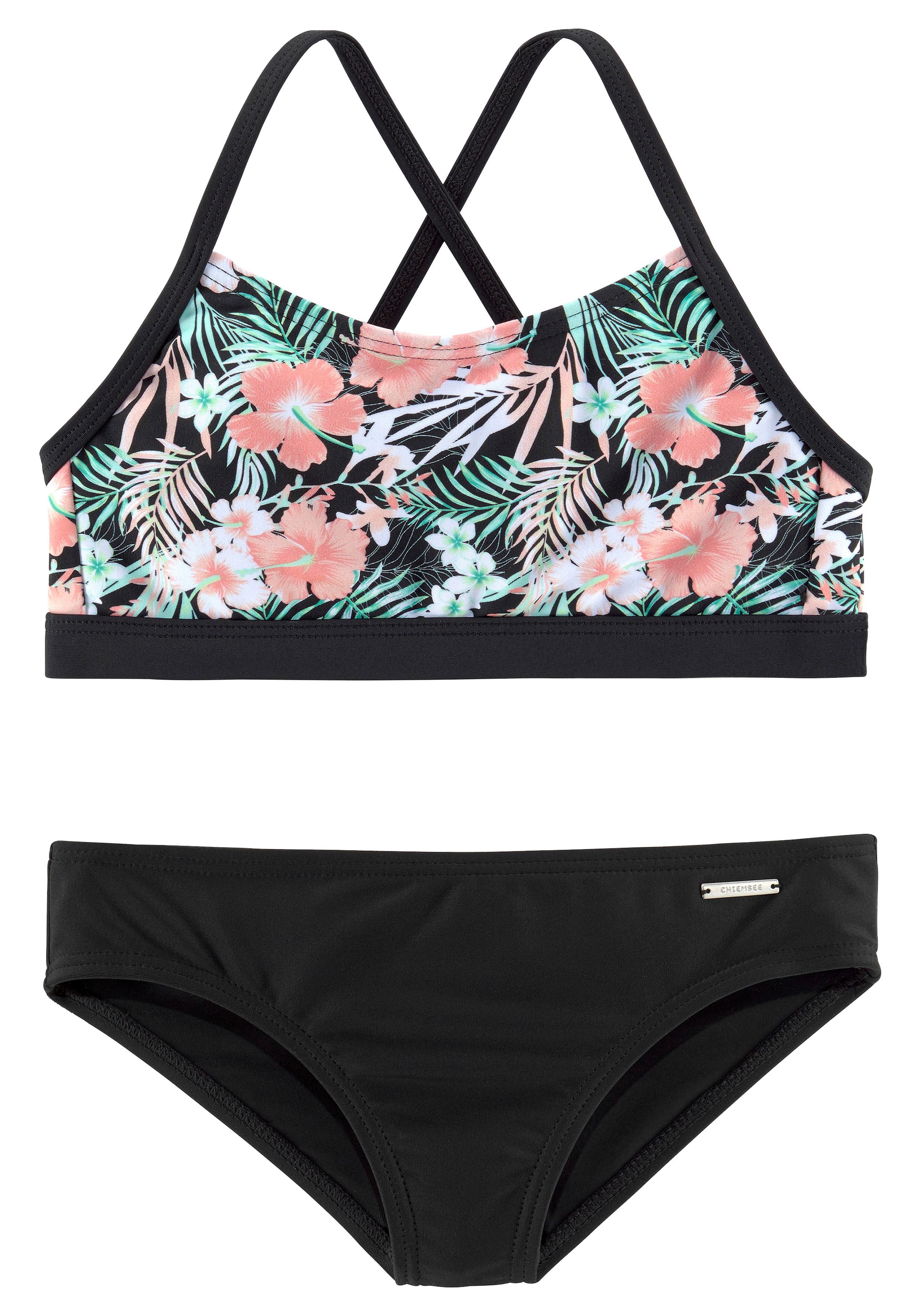 Chiemsee Bustier-Bikini , im tropischen Print