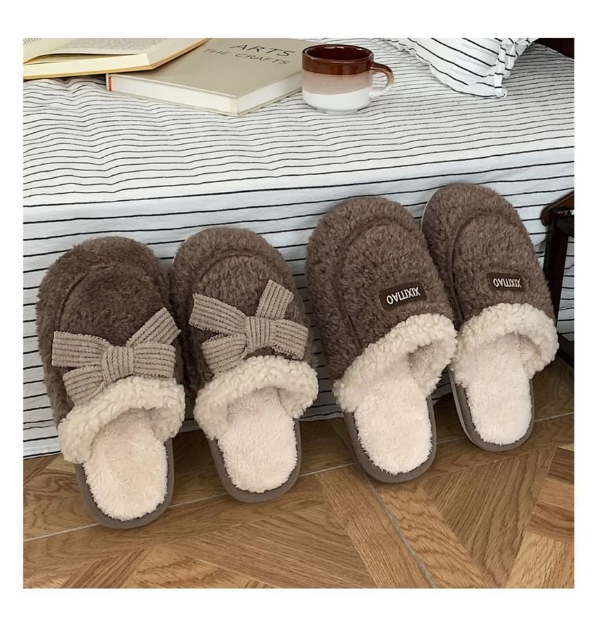 Anran - Bijpassende fleece pantoffels voor thuis