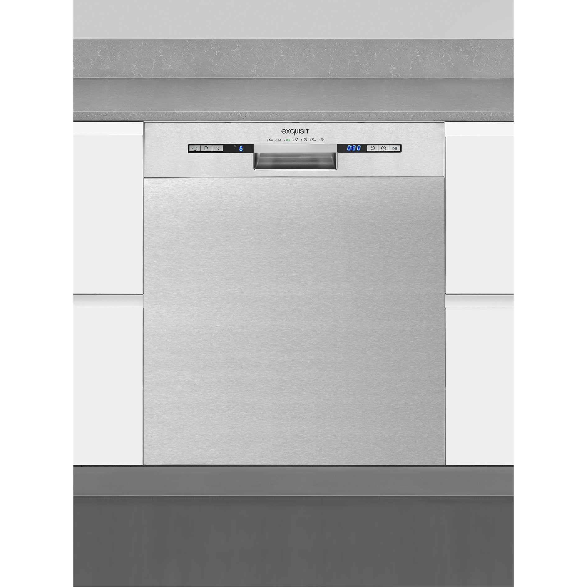 EXQUISIT Einbau-Geschirrspüler EGSP 9313-EF-030 - Inox - E