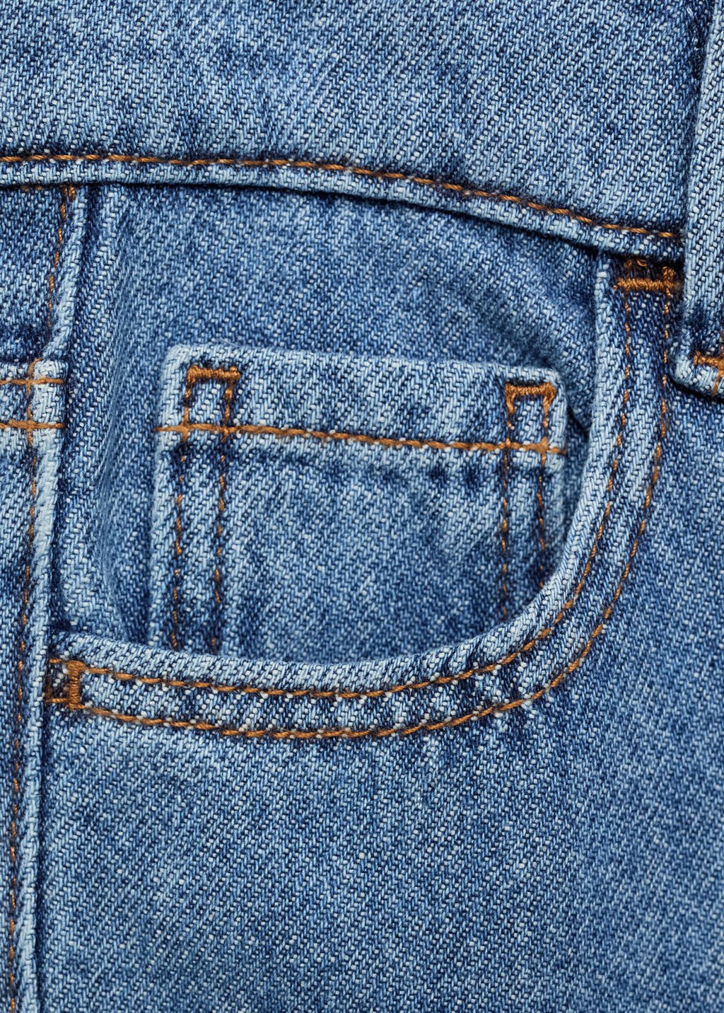 Mango Kids straight leg medium blue denim