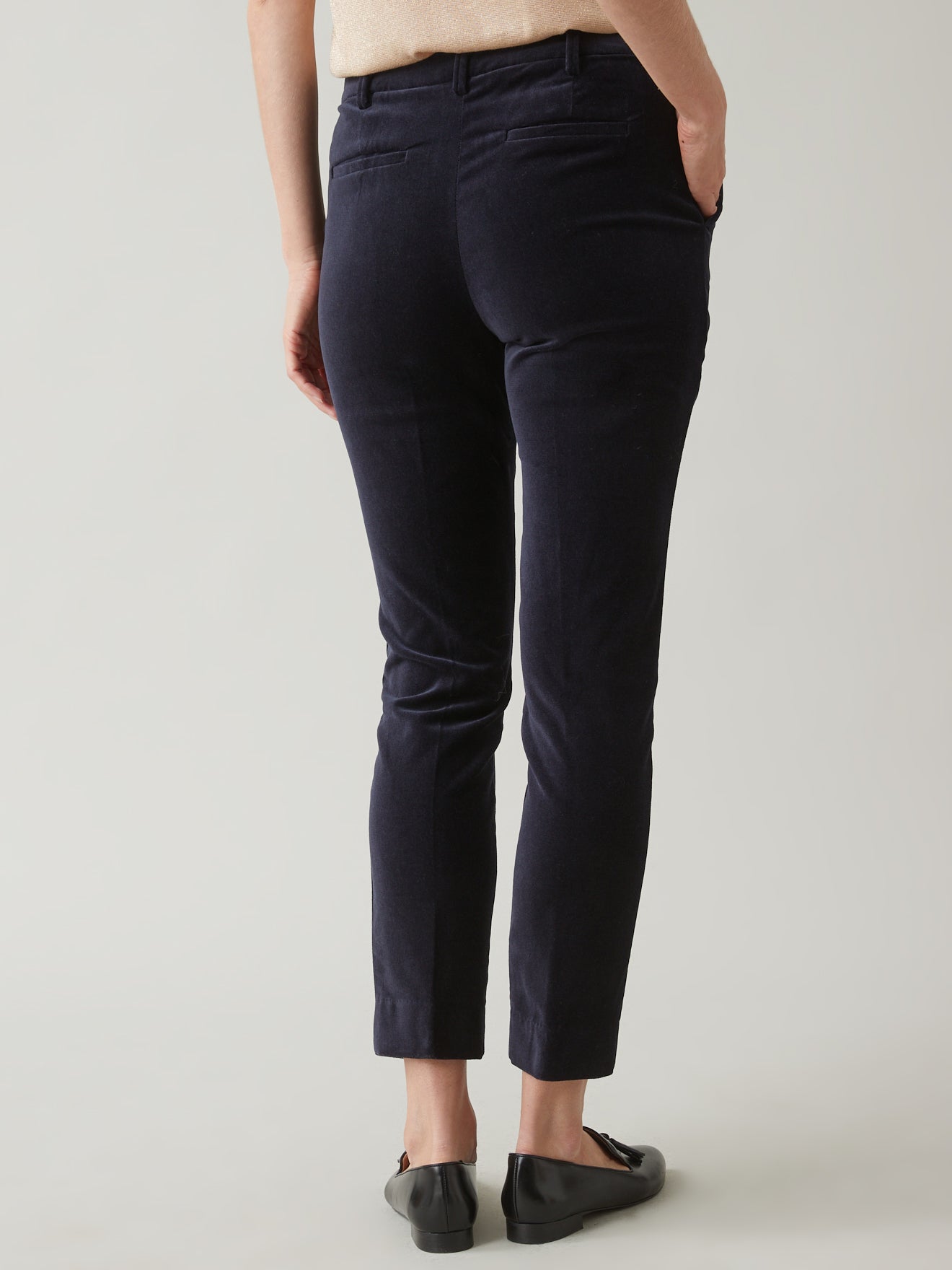 Pantalon cigarette velours uni femme Alice