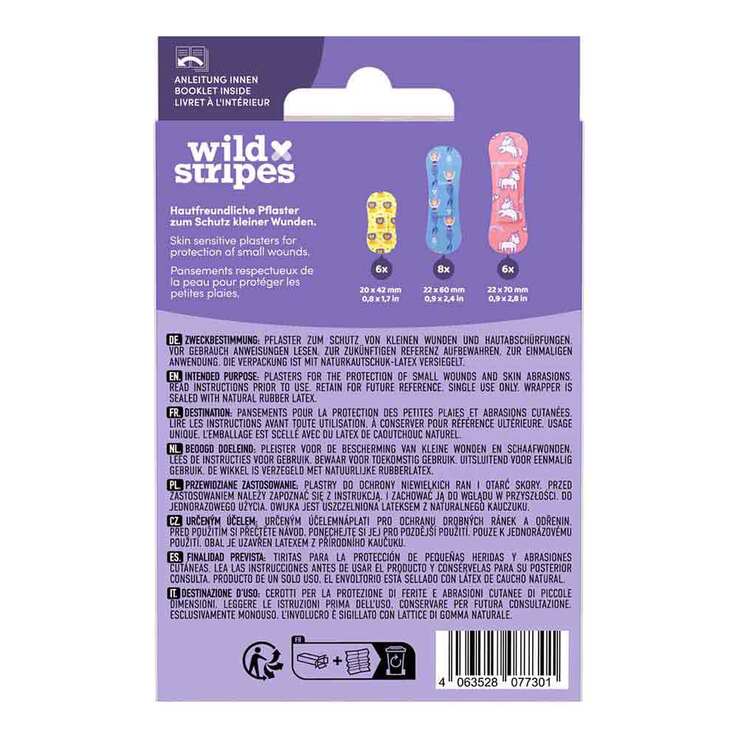 Wild Stripes Kids sensitive Fantasy Int Pflaster, 20 St
