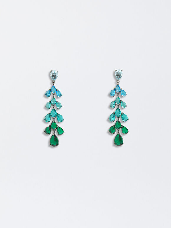 Pendientes Con Cristales - Multicor