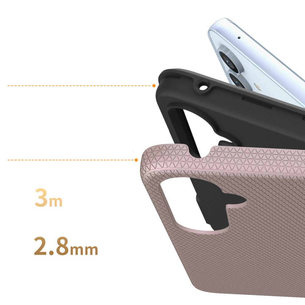 Samsung Galaxy A54 5G Hybrid Hardcase Hülle Grip Design - Roségold