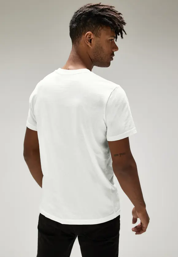 Jersey Shirt mit Print - broken white