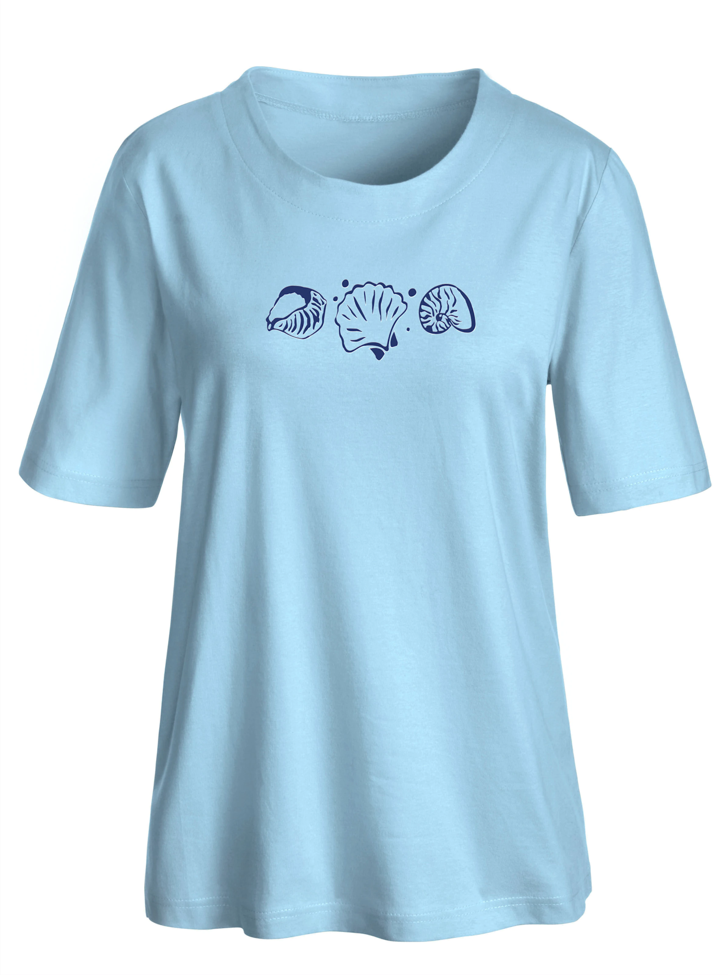 Kurzarmshirt in hellblau