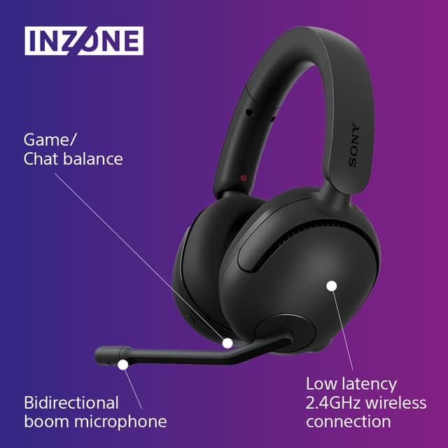 Sony Inzone H5 trådløse gaming-høretelefoner (sort)