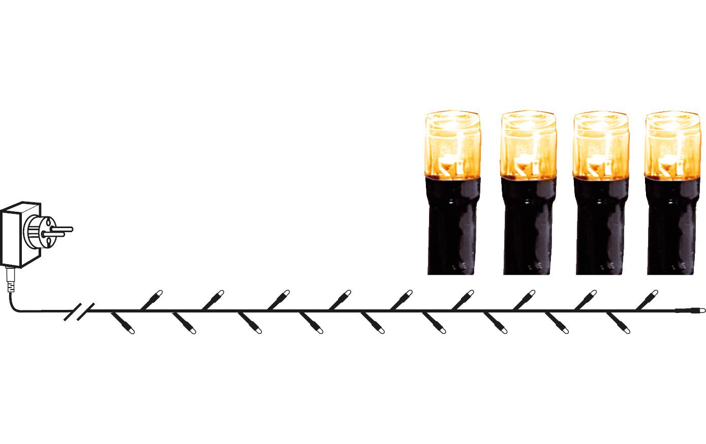 LED Lichterkette Golden 5.6 m, 80 LEDsLichterkette für den Aussenbereich
