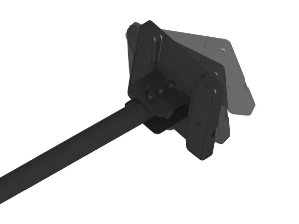 Multibrackets M Ceiling Mount Pro MBC1UX2 - Monteringssæt (loftsplade, loftspladeafdækning, 4 vippearme, 2 pæleklemmer, 2 skinner, 2 forlængerrør (80 cm)) - for 2 LCD displays - aluminium, stål - sort - skærmstørrelse: 40
