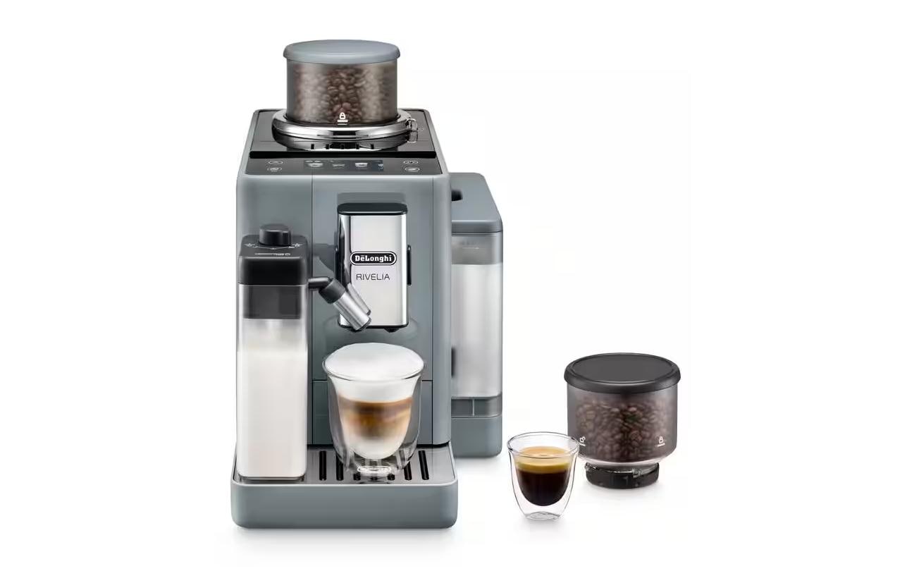 Kaffeevollautomat Rivelia EXAM440.55.G Pebble Grey<br>Kaffeevollautomat mit intuitiv bedienbarem 3.5-Zoll-Farbdisplay