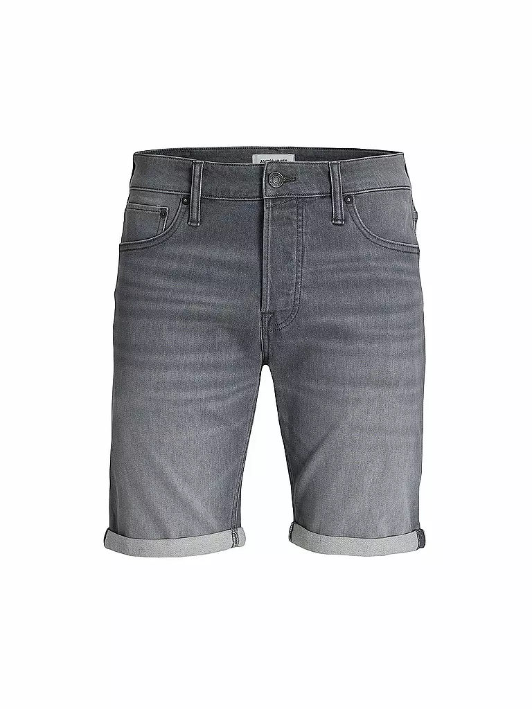 JACK & JONES Jeansshorts JJIRICK JJICON hellgrau