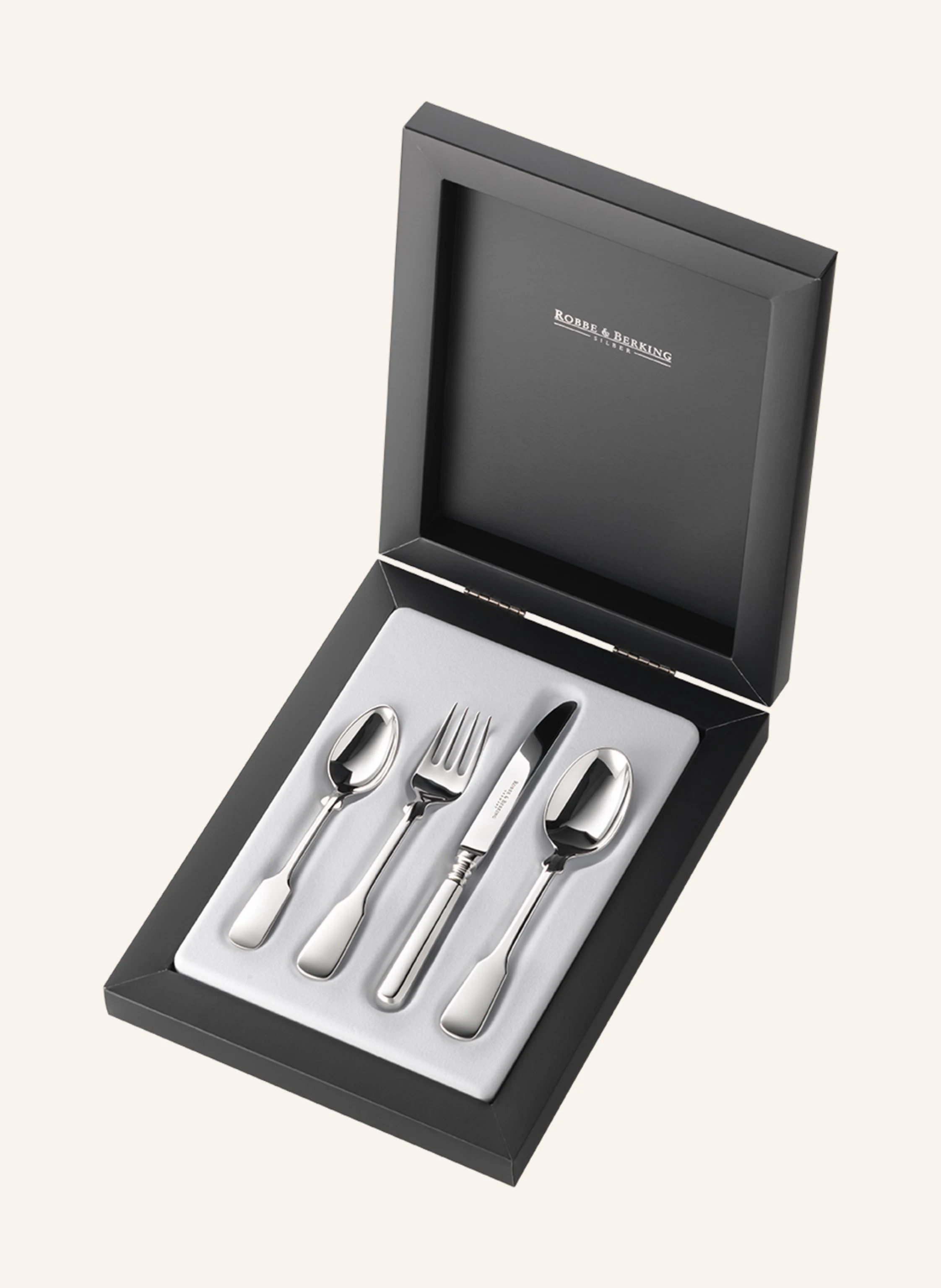 ROBBE & BERKING 4-tlg. Kinderbesteck ALT-SPATEN (925 Sterlingsilber)