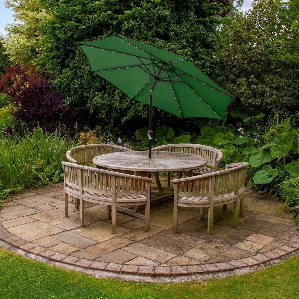 Monstershop 270 cm LED parasol met kantelfunctie - Green
