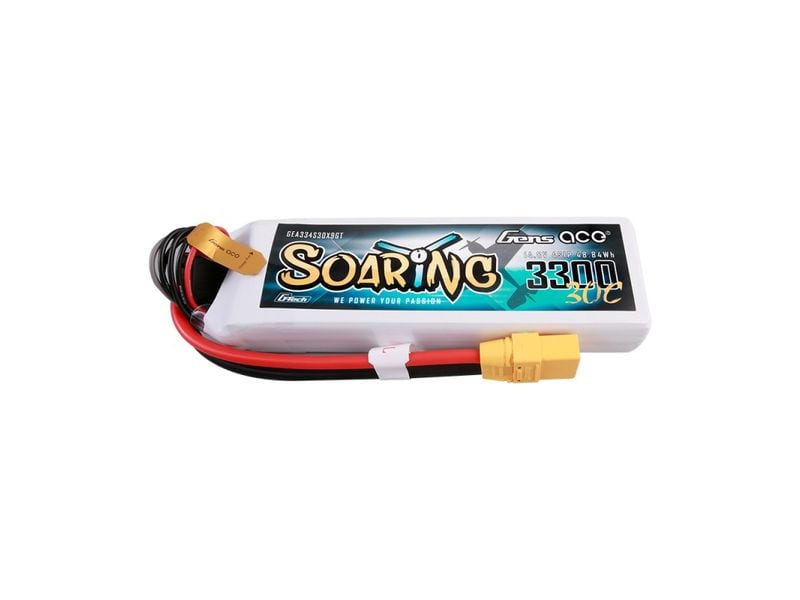 Gens ace RC-Akku LiPo 3300 mAh 14.8 V 30C Soaring, G-Tech 4S LiPo Akku mit XT90 Stecker
