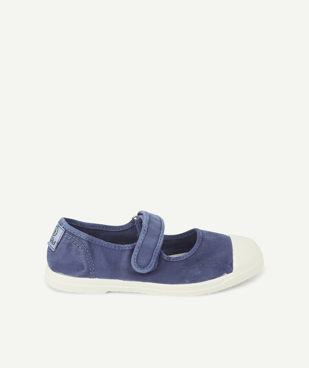 NATURAL WORLDBALLERINES BLEU MARINE EN TOILE FILLE