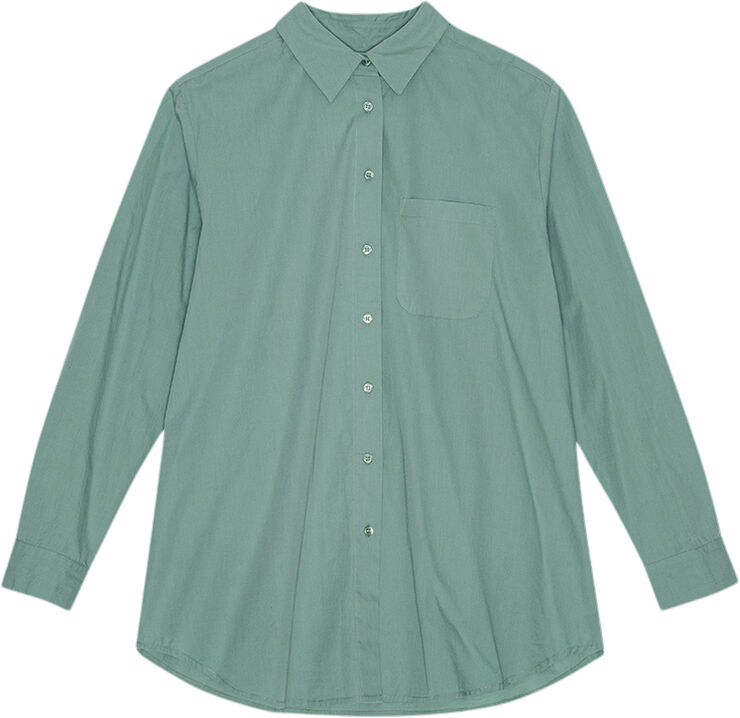 Moshi Moshi Mind gaia shirt poplin Aqua green