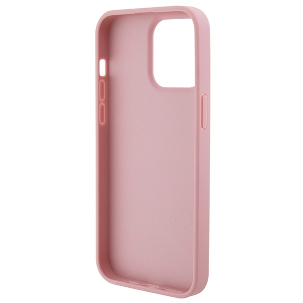 iPhone 15 Pro Hybrid Hardcase Hülle mit Leder Rückseite (GUHCP15LP4EPMP) - Rosa