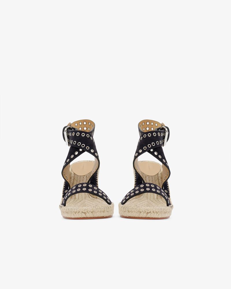 ESPADRILLES COMPENSÉES EN CUIR IRIANE
