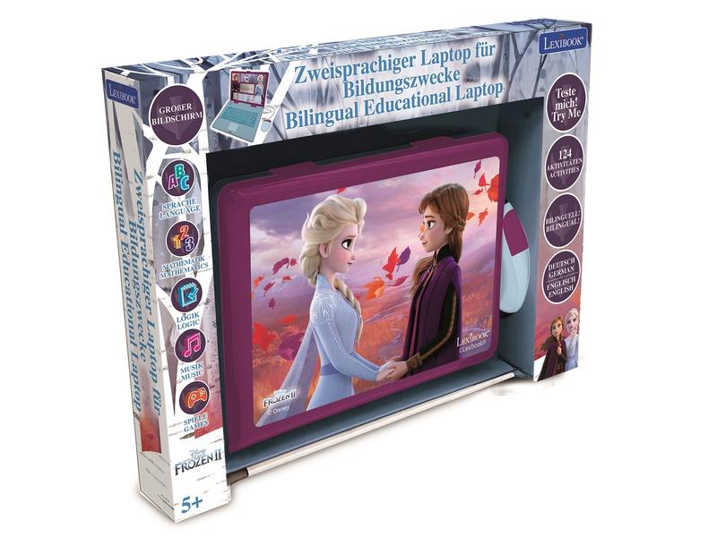 Lexibook Kindertablet Disney Frozen DE/EN Zweisprachiger Laptop für Bildungszwecke