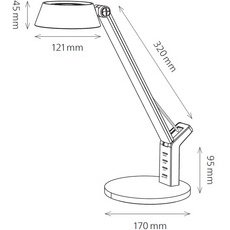 Lampe de bureau à LED Glow, pied, cuivre