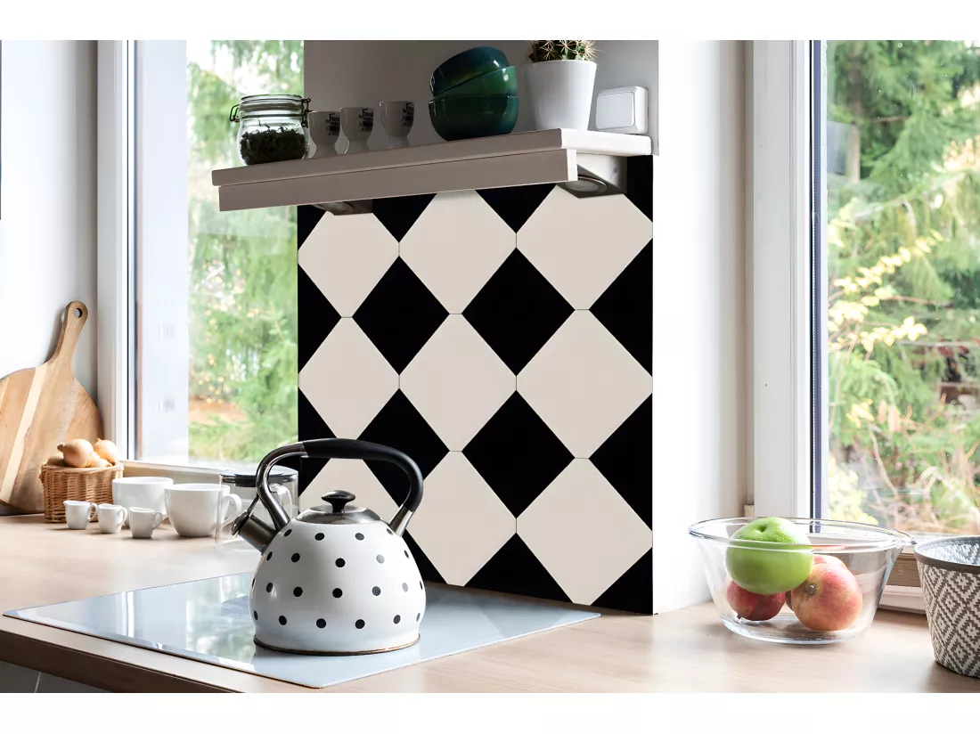 Carreaux autocollants PVC, Carrelage PVC adhésif - 9x30x30 - Diamant