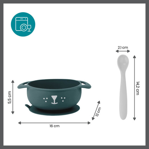 Coffret repas 15-24 mois 2 pièces TAST'ISY chien bleu - BABYMOOV