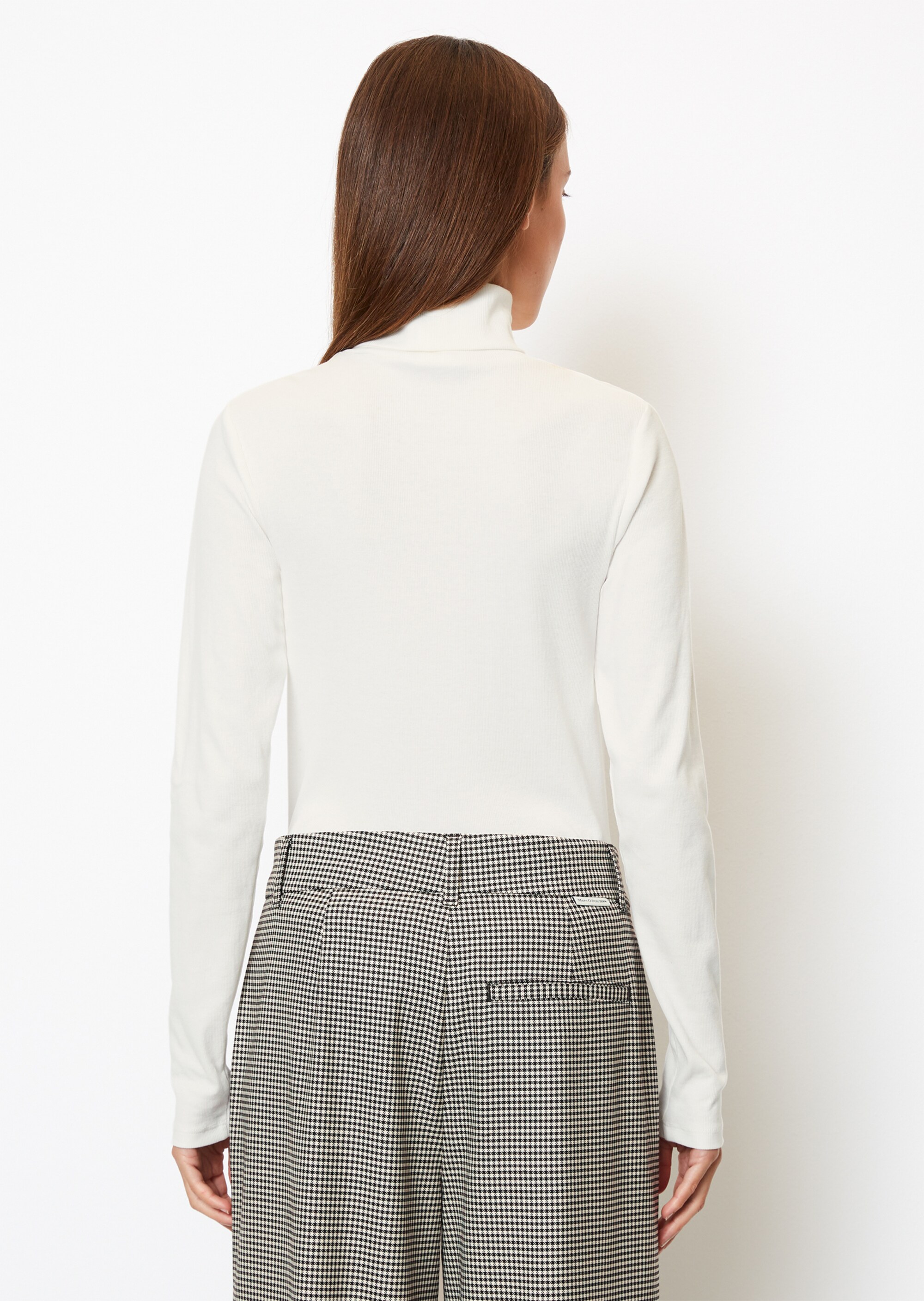 Turtleneck-Longsleeve aus Organic-Cotton-Rib-Jersey