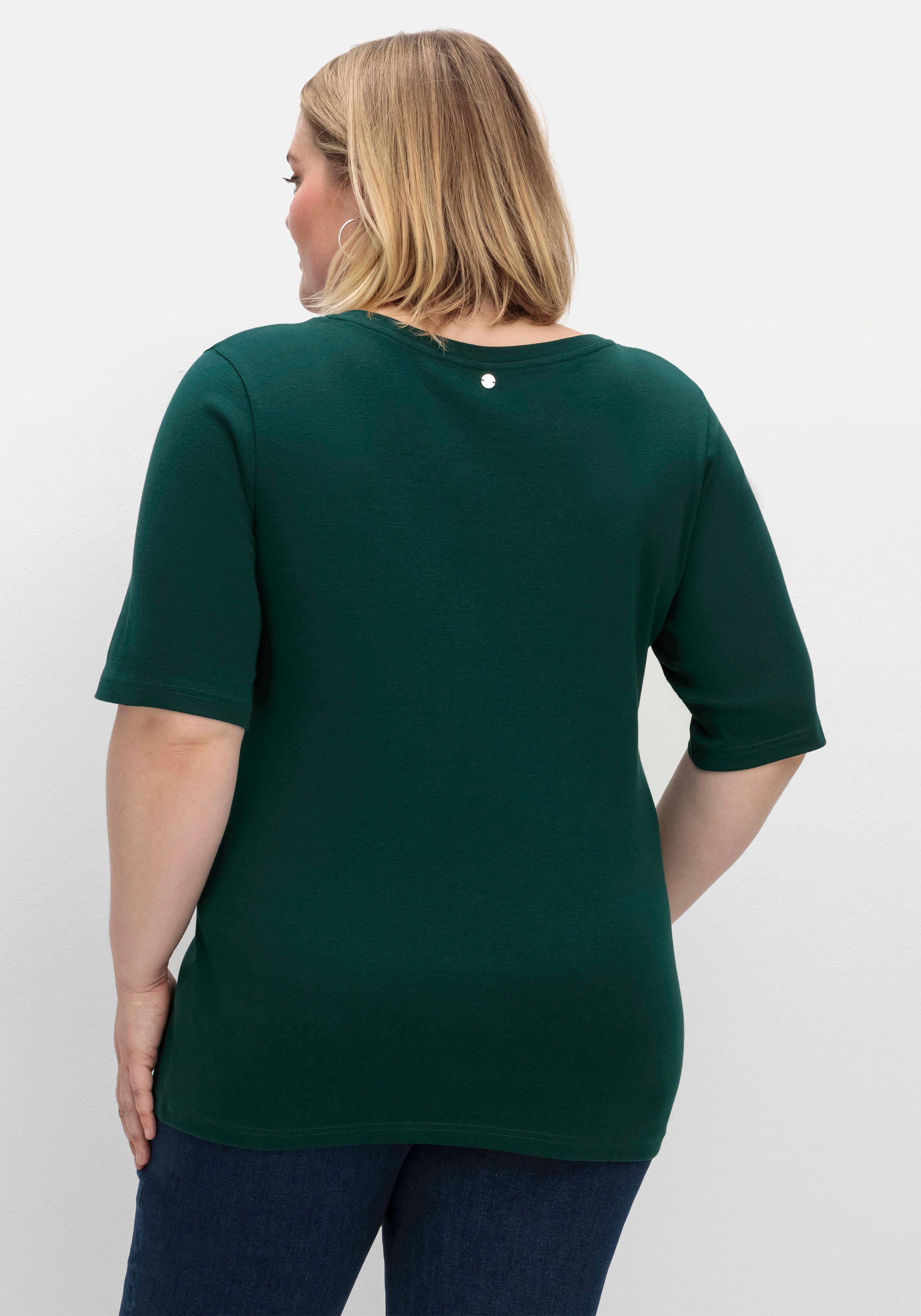 T-Shirt mit verlängertem Halbarm