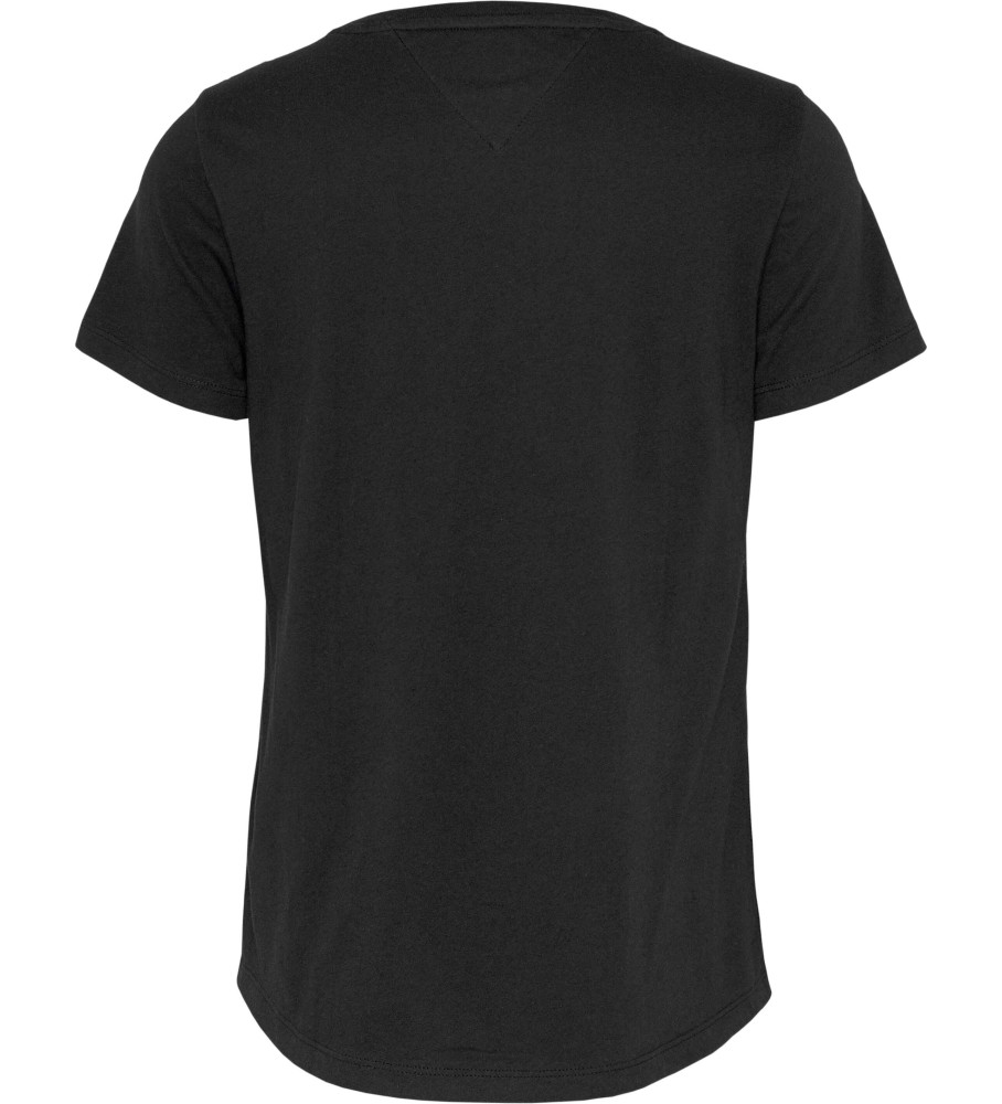 Camiseta Tommy Jeans Soft Crew Neck, preta