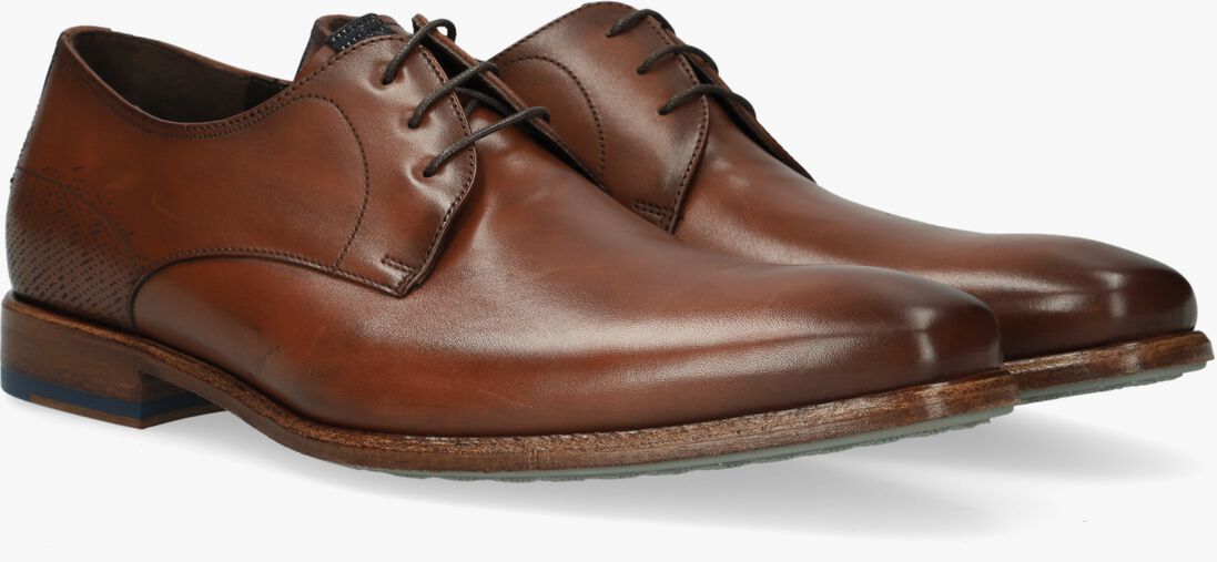 FLORIS VAN BOMMEL cognac floris van bommel nette schoenen sfm-30300