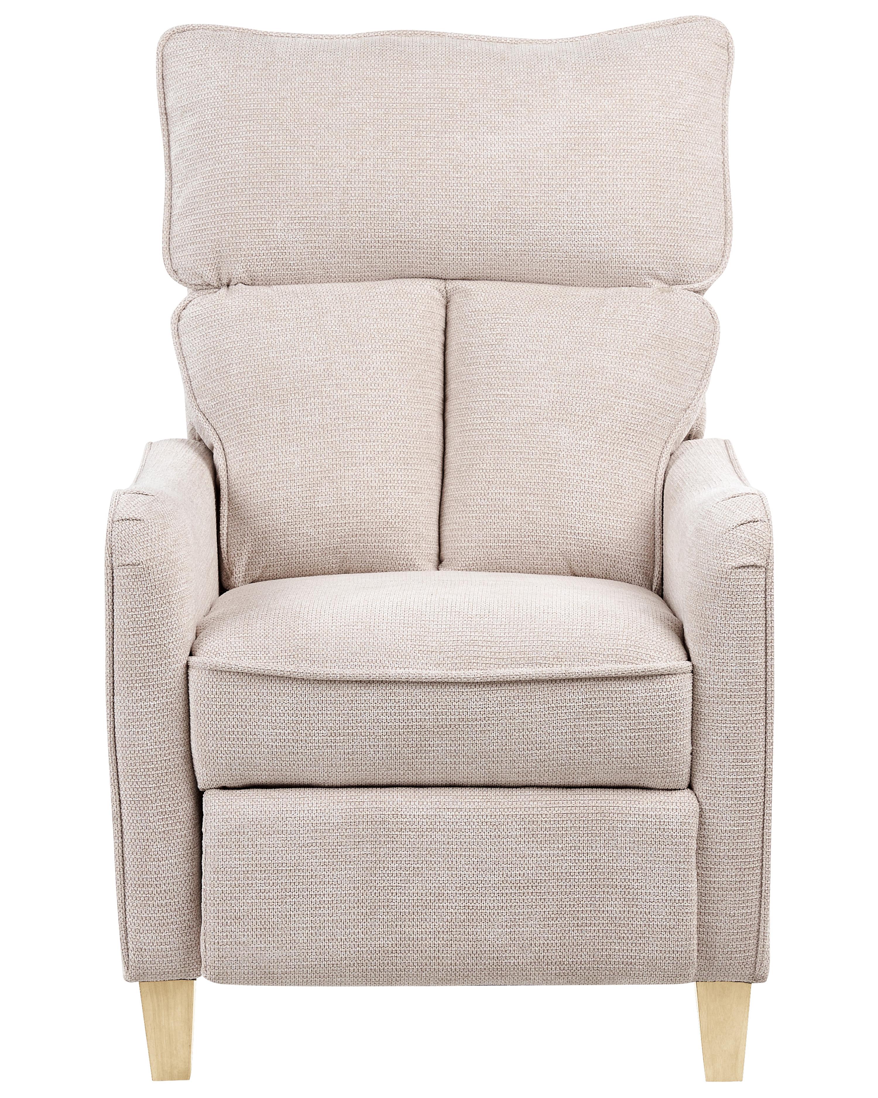 Relaxfauteuil ROYSTON inclusief voetensteun Stof Beige